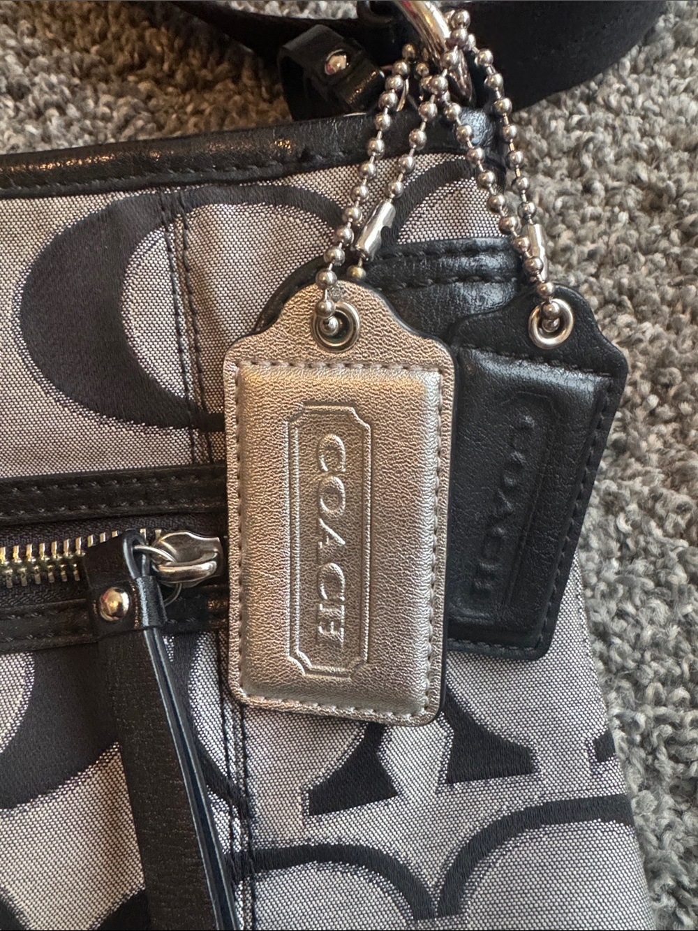 Coach Crossbody Bag in Black and silver Signature Print style#F23913 - Picture 3 of 7